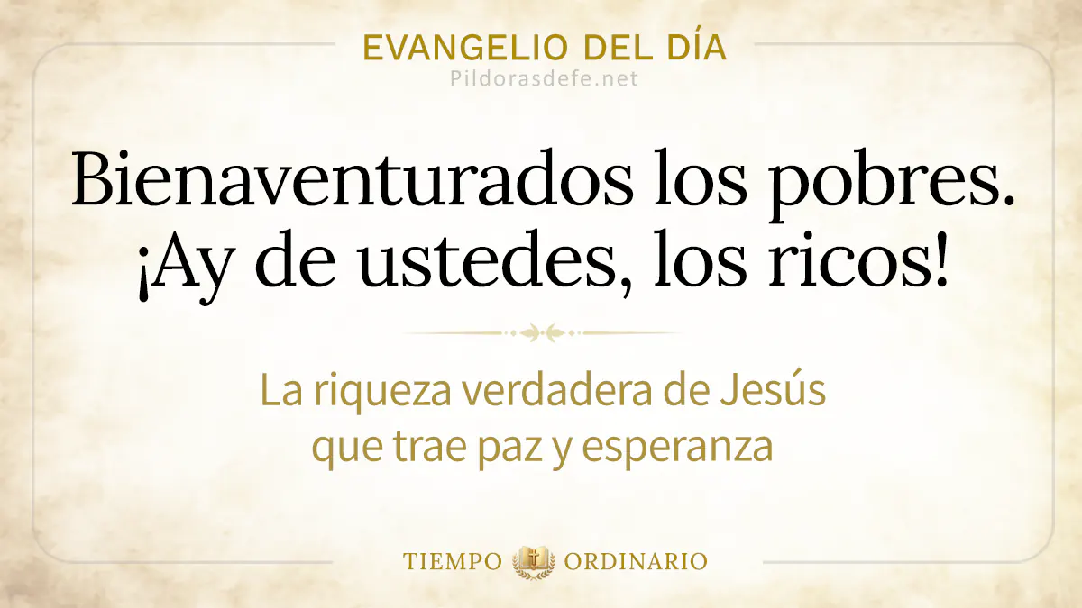 Evangelio del dia miercoles Lucas ,  Las Bienaventuranzas webp